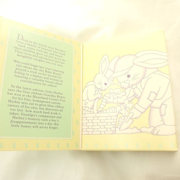 Longaberger Cream 1995 Limited Edition Grandpa Bunny & Herbie Easter Cookie Mold - Picture 4 of 8